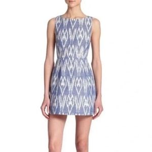 Alice + Olivia by Stacey Bendet Sleeveless Dress in Blue and White Sz 4